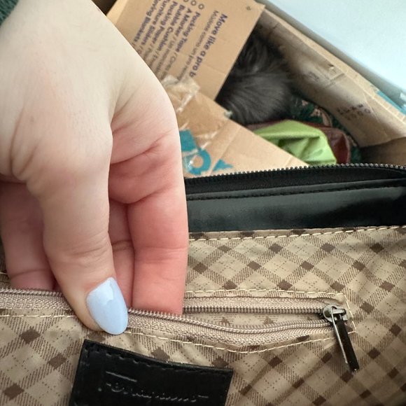 Salvatore Ferragamo Vintage Top Handle Hand Bag Bow Canvas Black - Picture 7 of 8